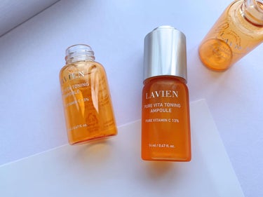 LAVIEN ビタトーニングアンプルのクチコミ「☀️
LAVIEN
⧉ VITA TONING AMPOULE ⧉

🔖ピュアビタミンC13％.....」（1枚目）