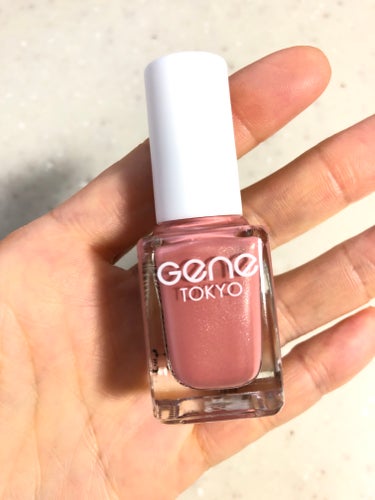 DAISO gene TOKYO ネイルのクチコミ「gene TOKYO ネイル
パールピンクベージュ

一回でこの発色、助かります。
安定の10.....」（1枚目）