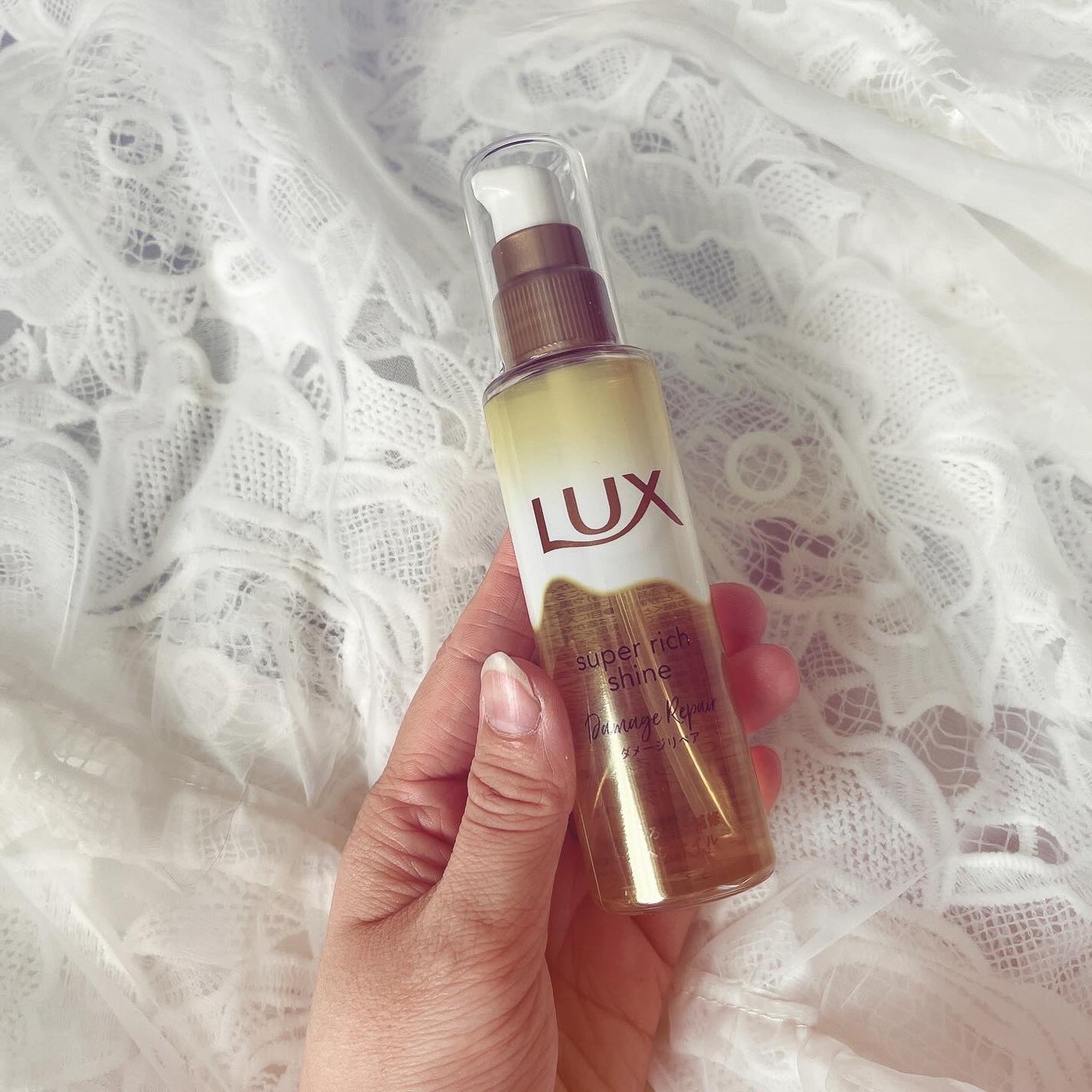 スーパーリッチシャイン ダメージリペア とろとろ補修ヘアオイル/LUX/ヘアオイルを使ったクチコミ(2枚目)