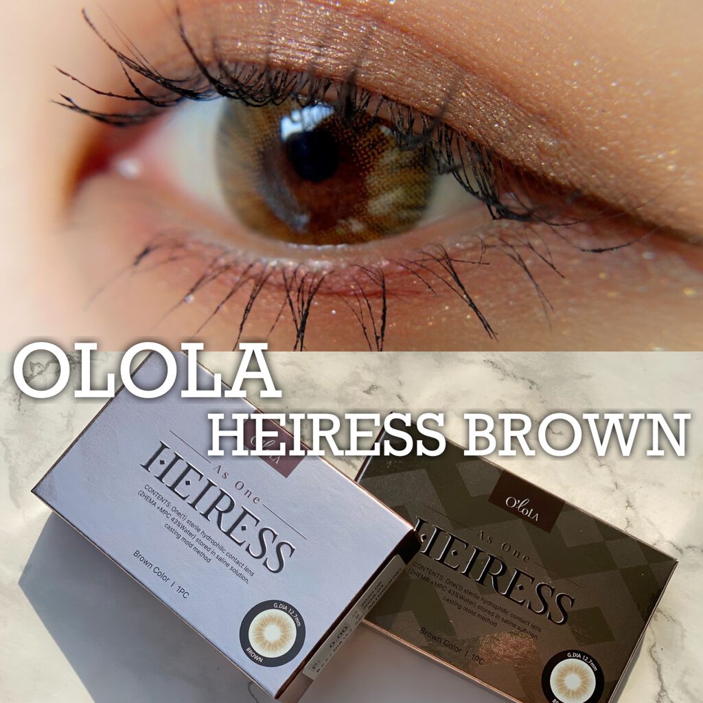 エアリス(Heiress) ブラウン/OLOLA/カラーコンタクトレンズを使ったクチコミ（1枚目）