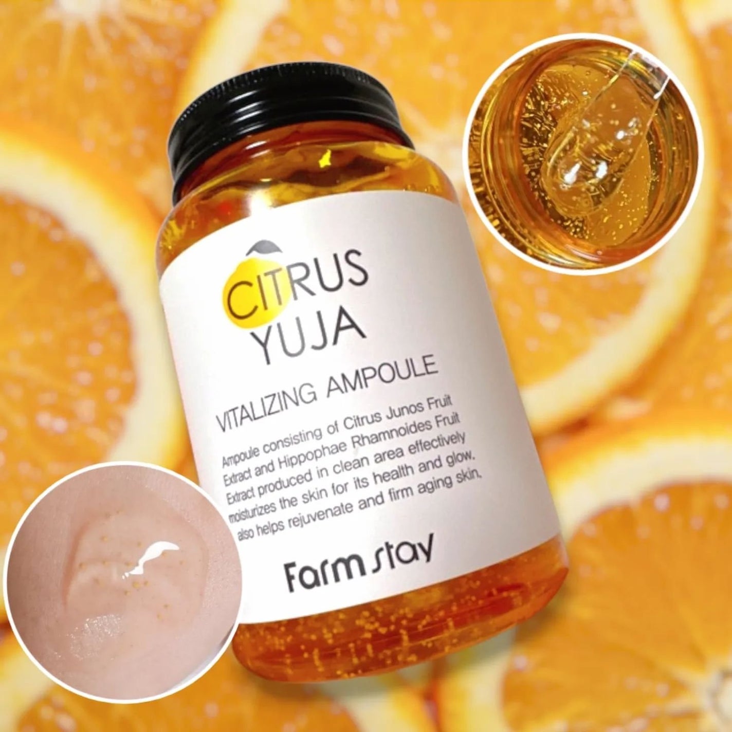 シトラスゆずバイタライジングアンプル/Farmstay/美容液を使ったクチコミ(2枚目)