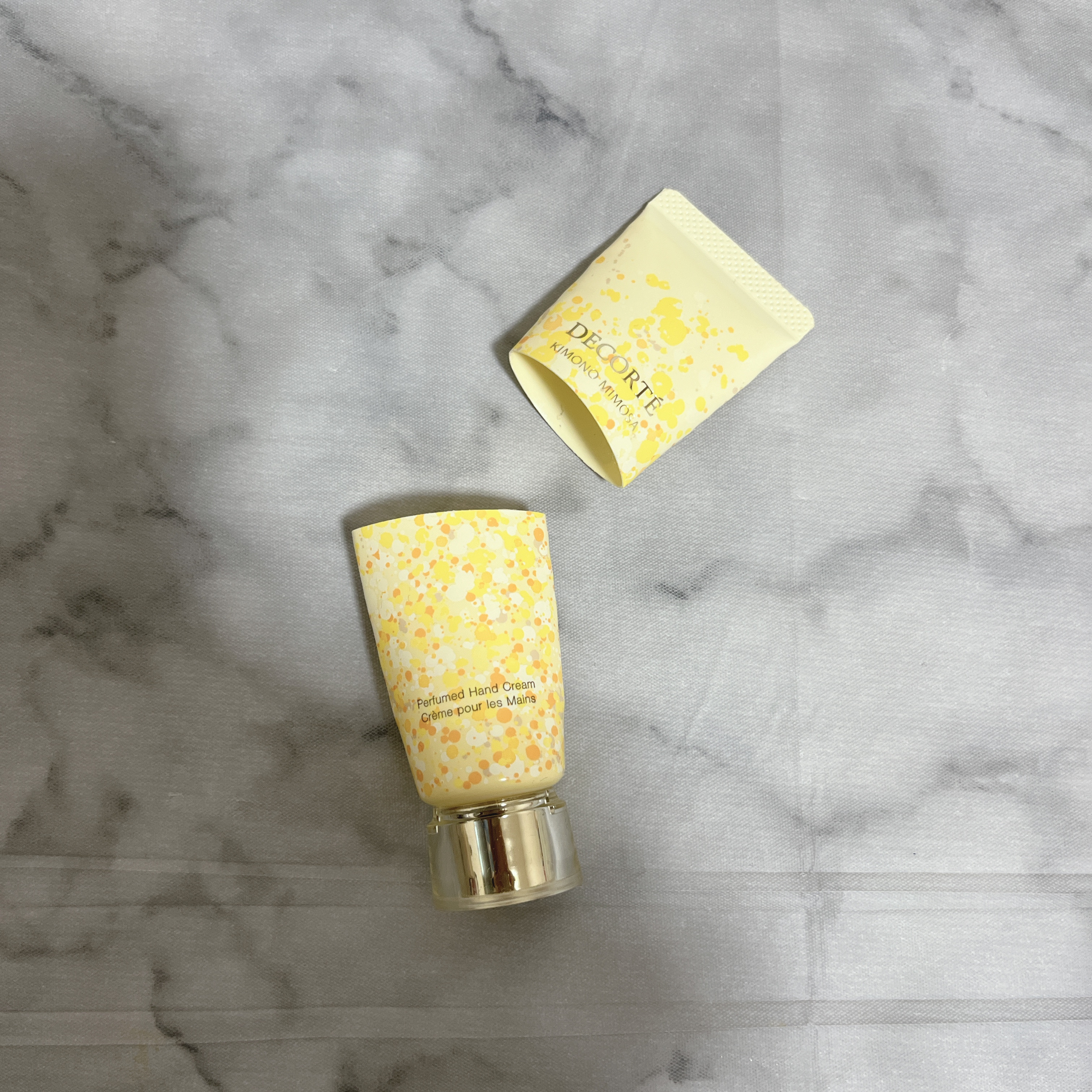キモノ ミモザ パフュームド ハンドクリーム 30g/DECORTÉ/ハンドクリームを使ったクチコミ（1枚目）