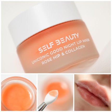 ユニコーングッドナイトリップマスク ローズヒップ&コラーゲン/SELF BEAUTY/リップマスクを使ったクチコミ(2枚目)