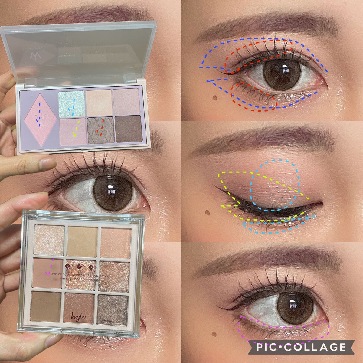 KEYBO FALL IN LOVE SHADOW PALETTE/keybo/アイシャドウパレットを使ったクチコミ（3枚目）
