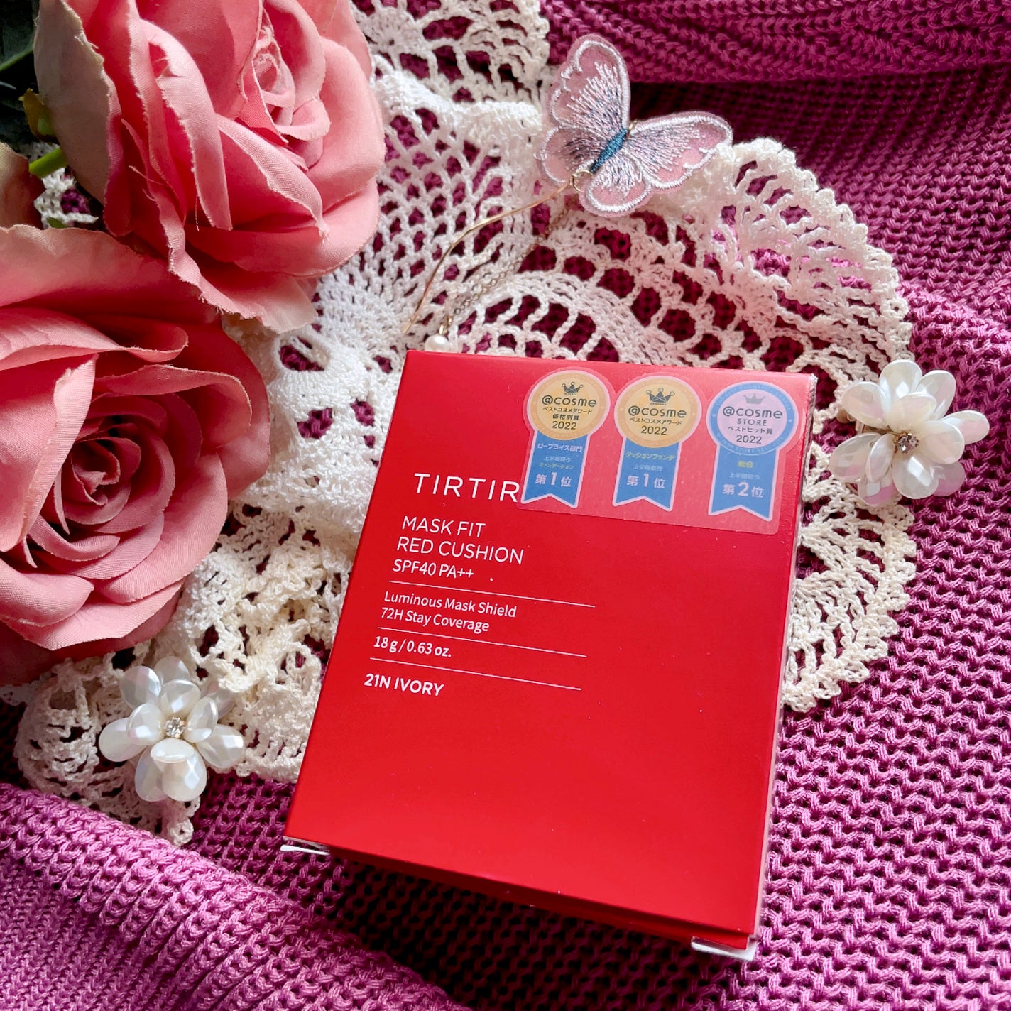 マスク フィット レッド クッション/TIRTIR(ティルティル)/クッションファンデーションを使ったクチコミ(2枚目)