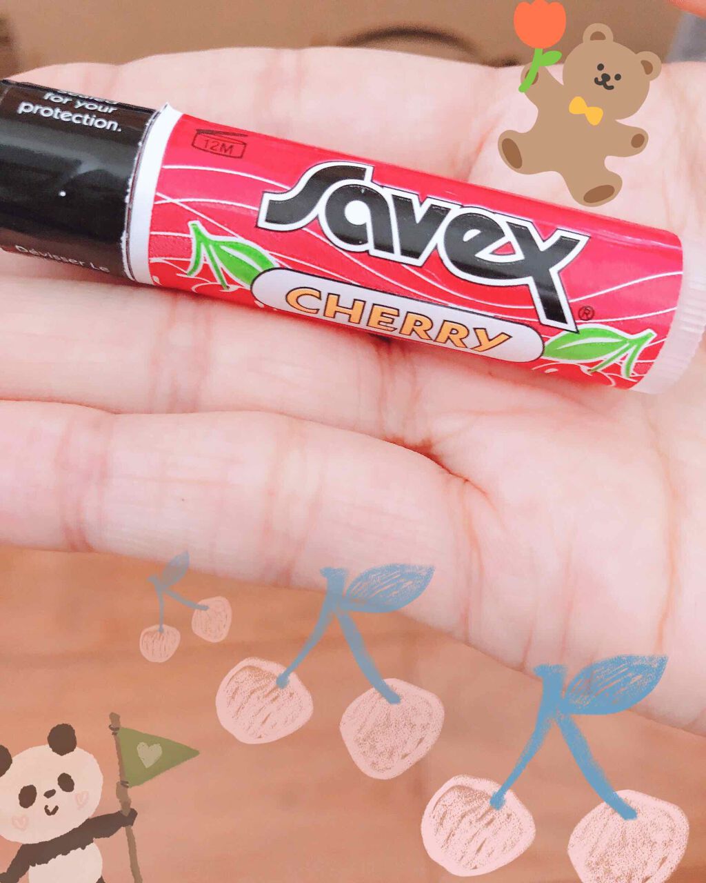 サベックス リップクリーム スティック チェリー/サベックス/リップクリームを使ったクチコミ（1枚目）
