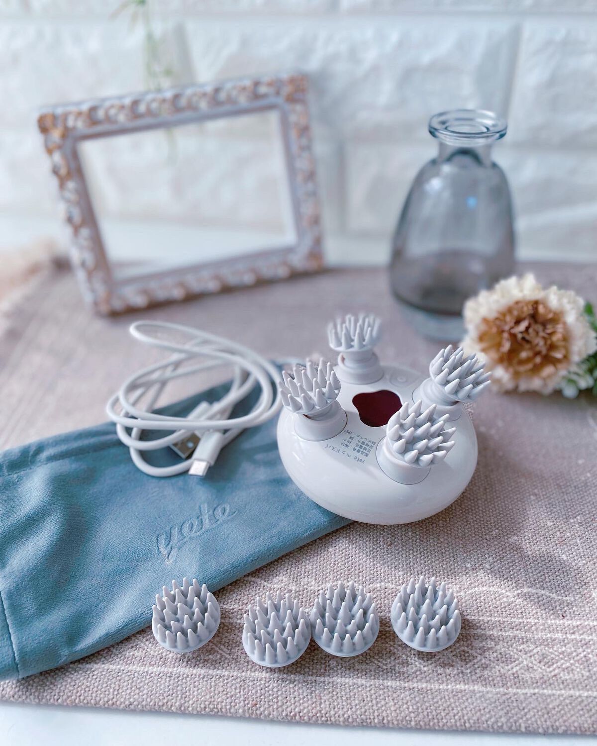 ヘッドスパ 電動頭皮ブラシ/yete/ヘッドマッサージャーを使ったクチコミ(4枚目)