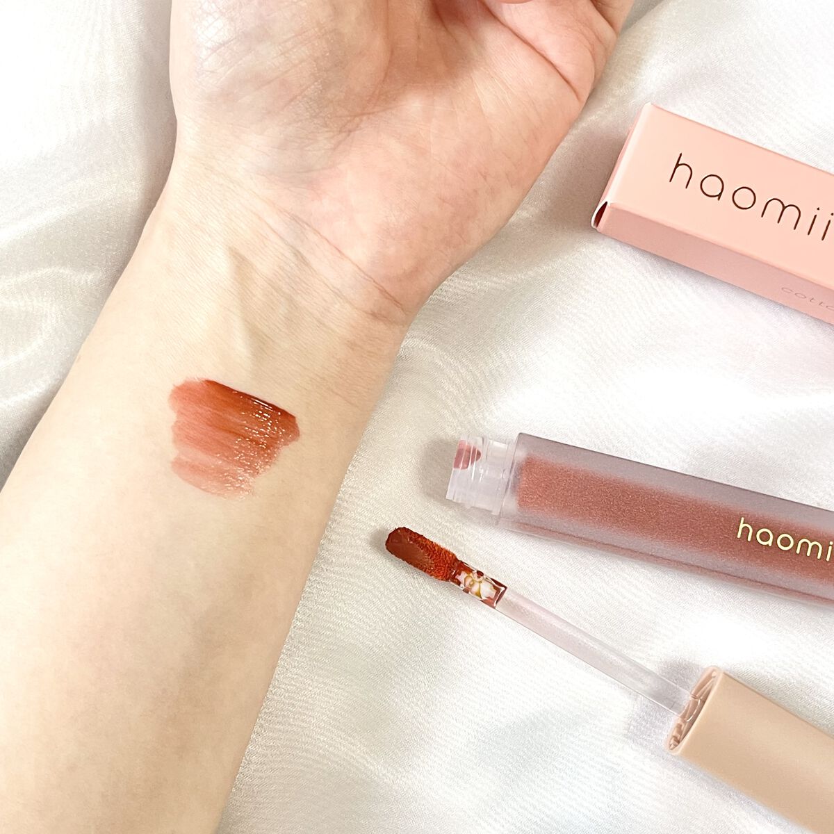 Melty flower lip tint 04 コットンスイートピー /haomii/口紅を使ったクチコミ（3枚目）