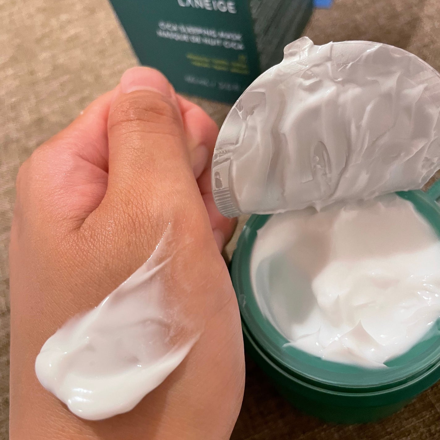 シカスリーピングマスク/LANEIGE/フェイスクリームを使ったクチコミ(2枚目)