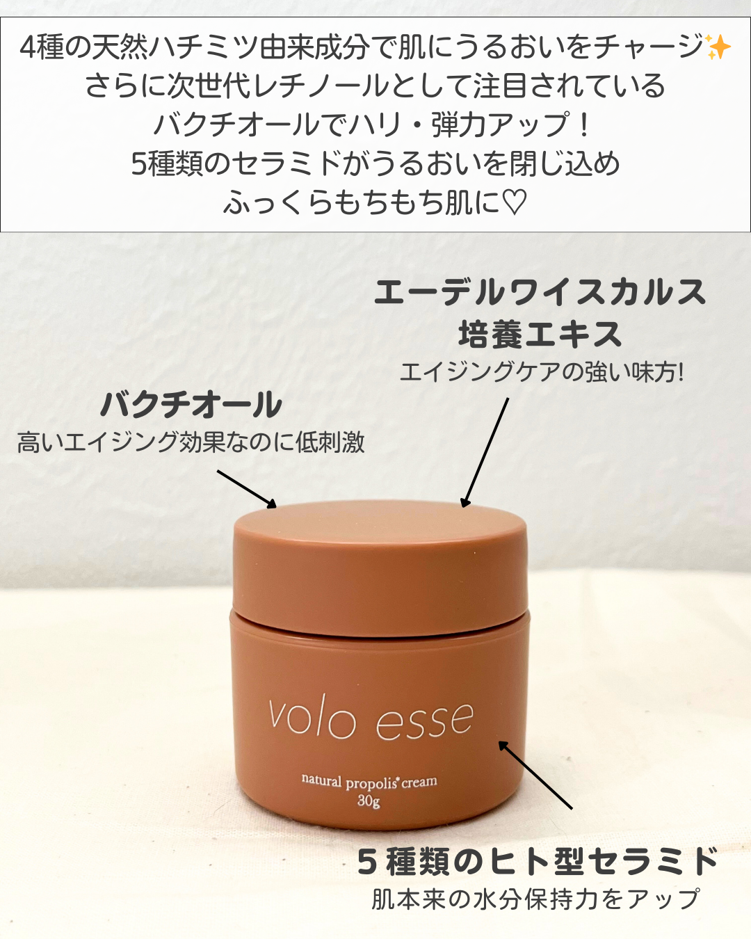 ナチュラルプロポリスクリーム/voloesse/フェイスクリームを使ったクチコミ（2枚目）