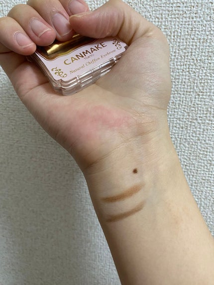 ナチュラルシフォンアイブロウ/キャンメイク/パウダーアイブロウを使ったクチコミ(3枚目)