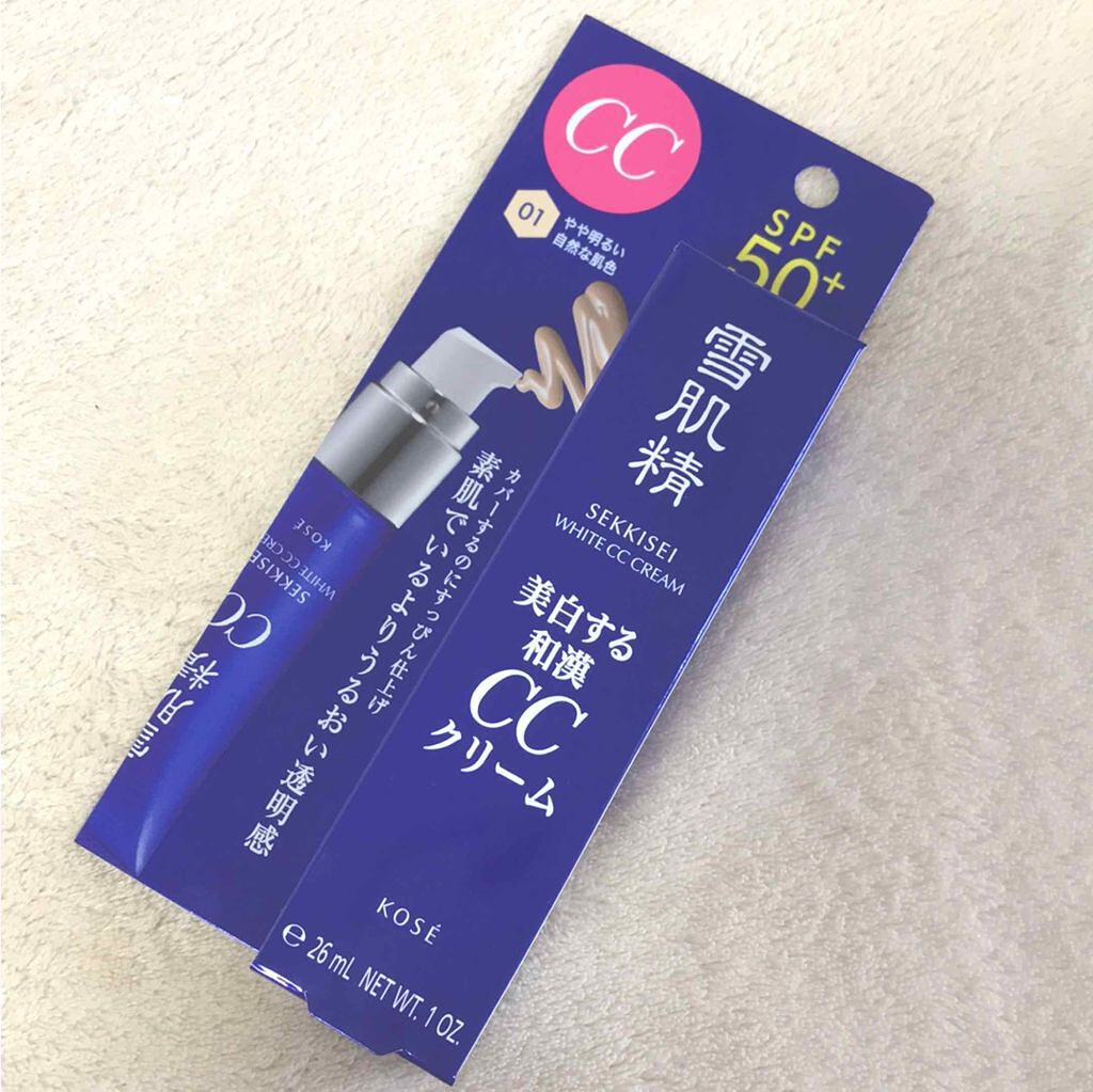ホワイト CCクリーム 01 やや明るい自然な肌色/雪肌精/CCクリームを使ったクチコミ（1枚目）