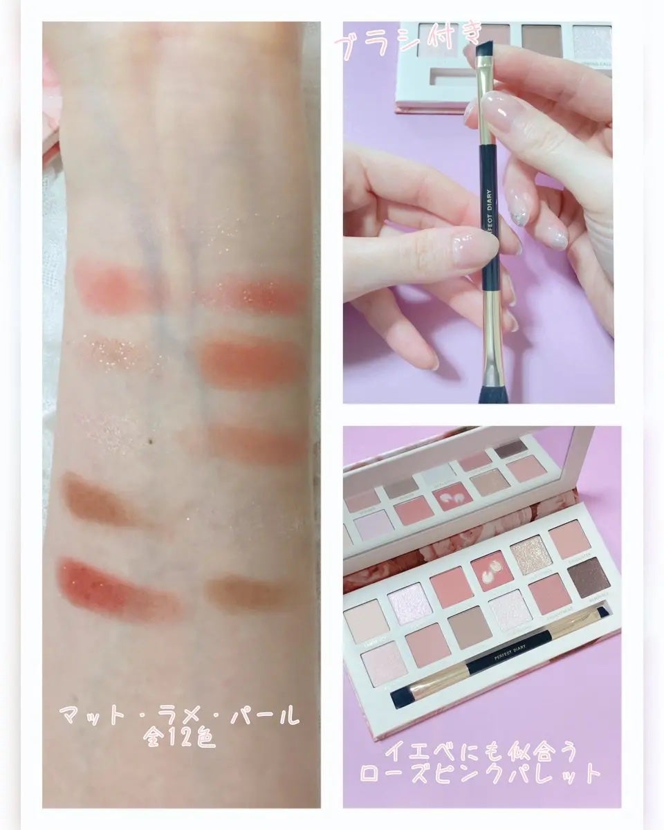 エクスプローラ12色 動物アイシャドウパレット/PERFECT DIARY/アイシャドウパレットを使ったクチコミ(2枚目)