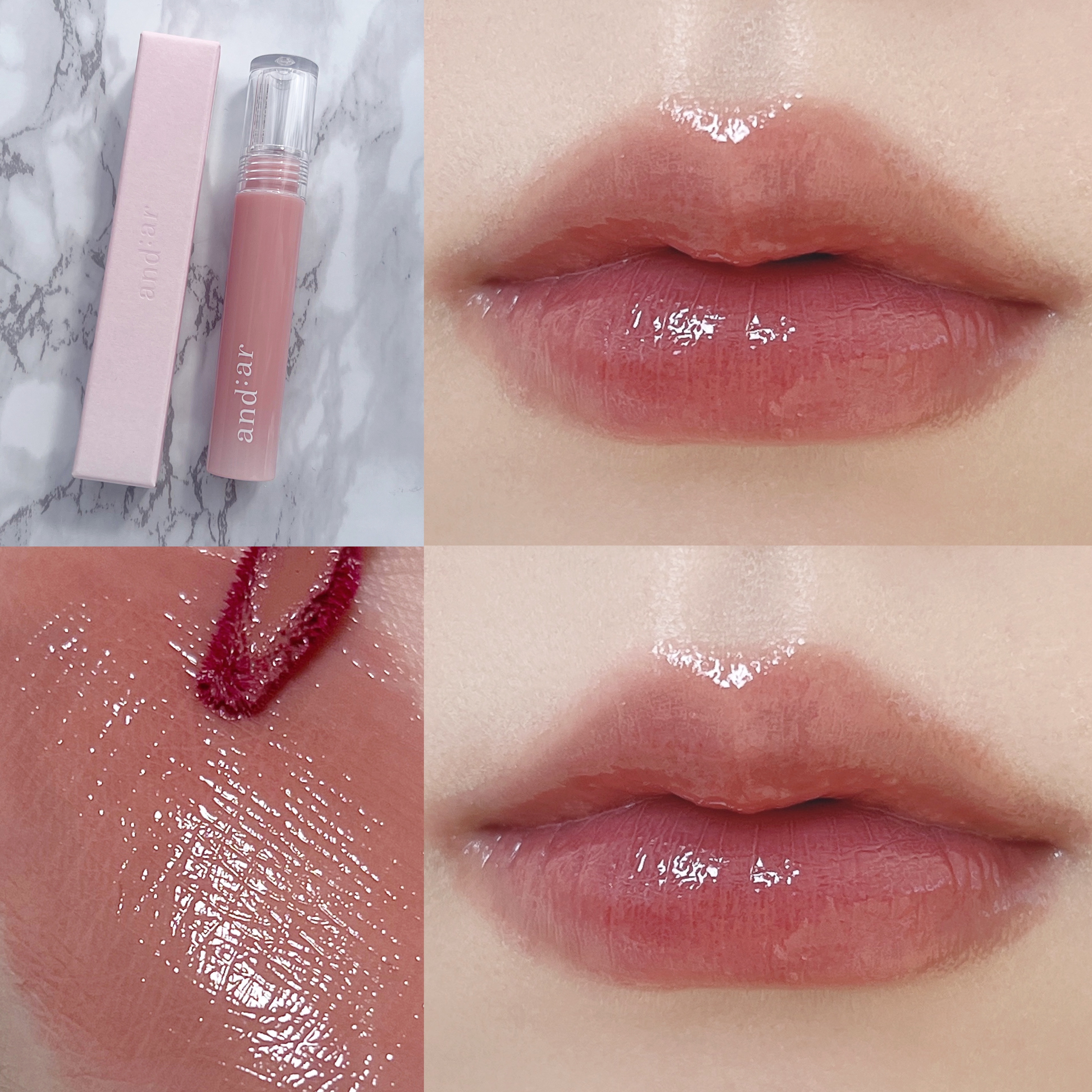 and:ar グロウリップカラーのクチコミ「柔らかミュートな桃カラー🩷🍑
and:arのティントからNEWカラー登場！







▼a.....」（1枚目）