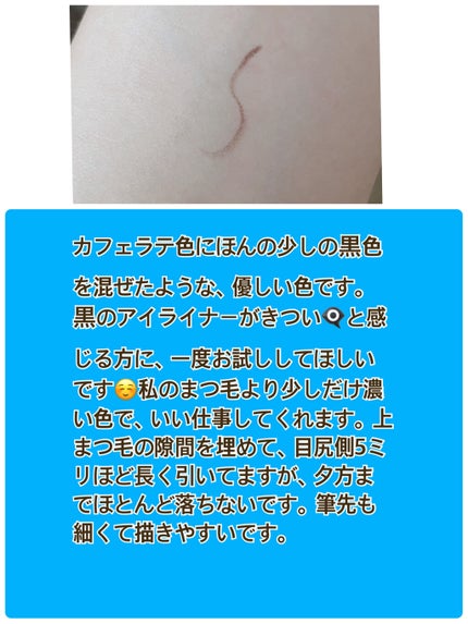 ニュアンスリキッドアイライナー/CEZANNE/リキッドアイライナーを使ったクチコミ(2枚目)
