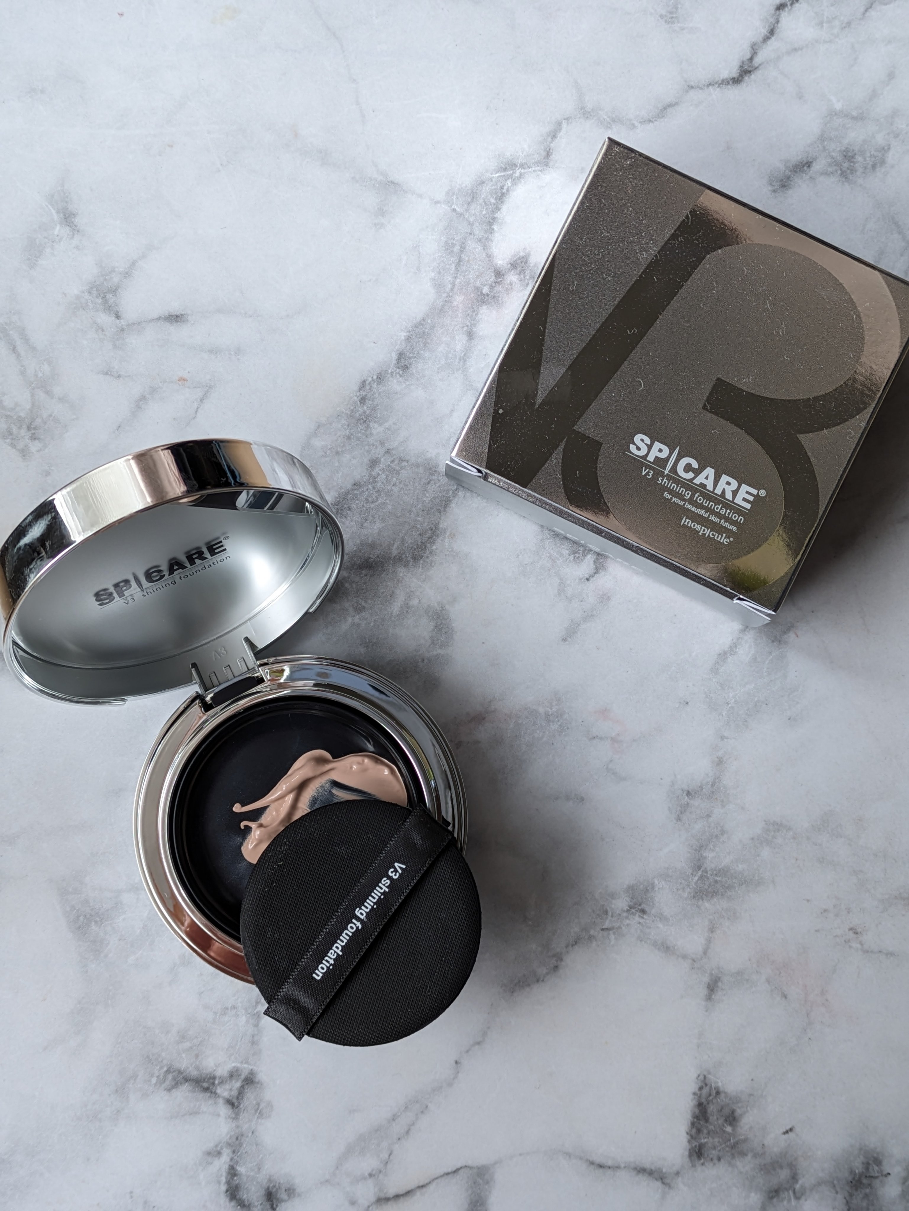 V3シャイニングファンデーション/SPICARE/クッションファンデーションを使ったクチコミ（2枚目）