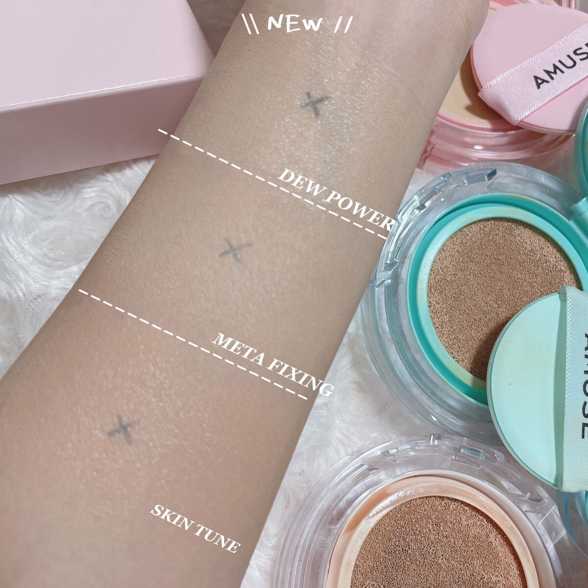 スキンチューンヴィーガンカバークッション/AMUSE/クッションファンデーションを使ったクチコミ(8枚目)