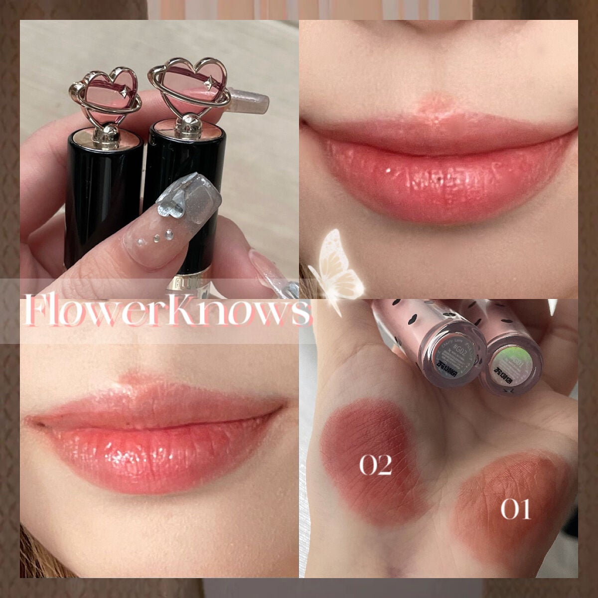 グリスニングウォータリングティント/FlowerKnows/リップティントを使ったクチコミ(1枚目)