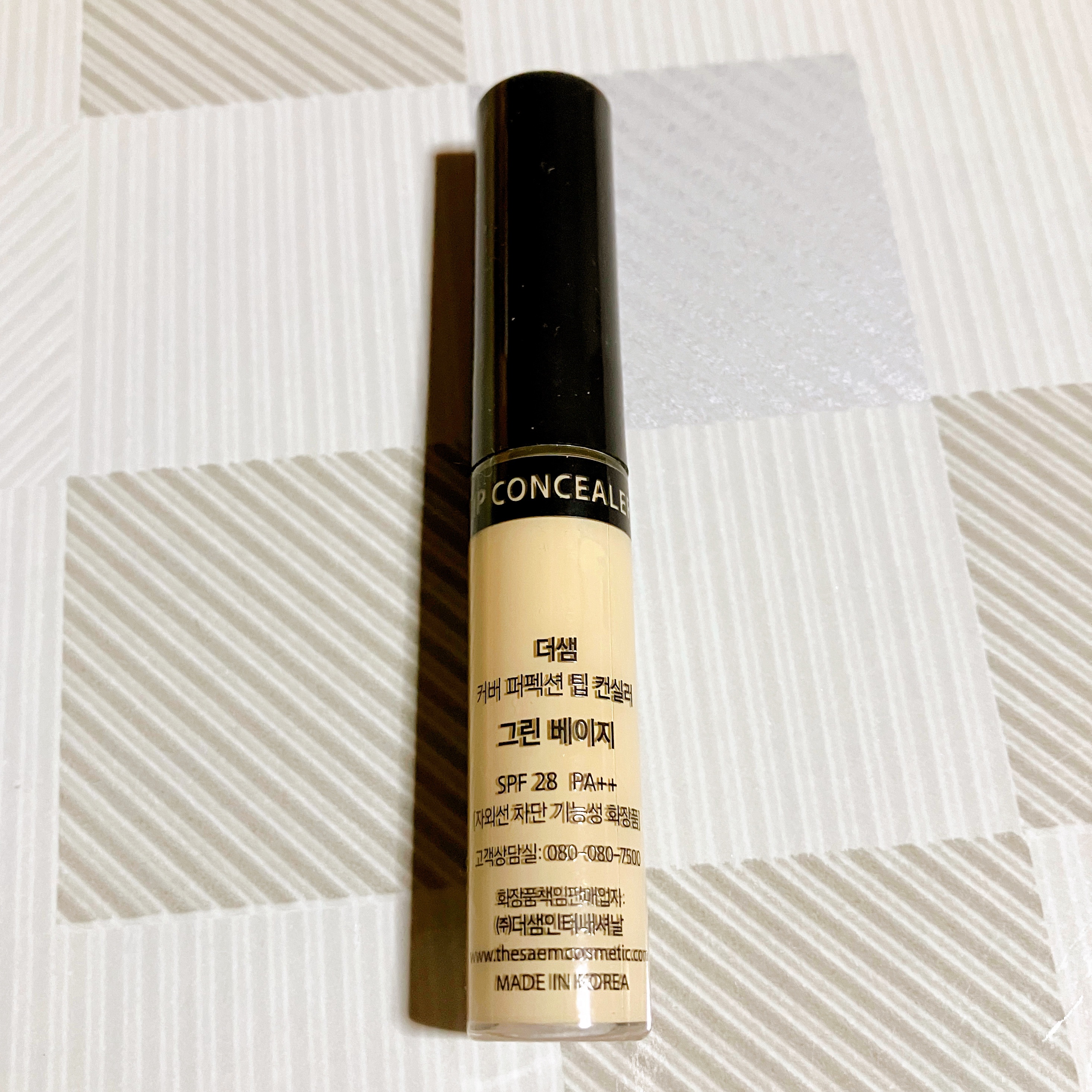 カバーパーフェクション チップコンシーラー グリーンベージュ/the SAEM/リキッドコンシーラーを使ったクチコミ（3枚目）