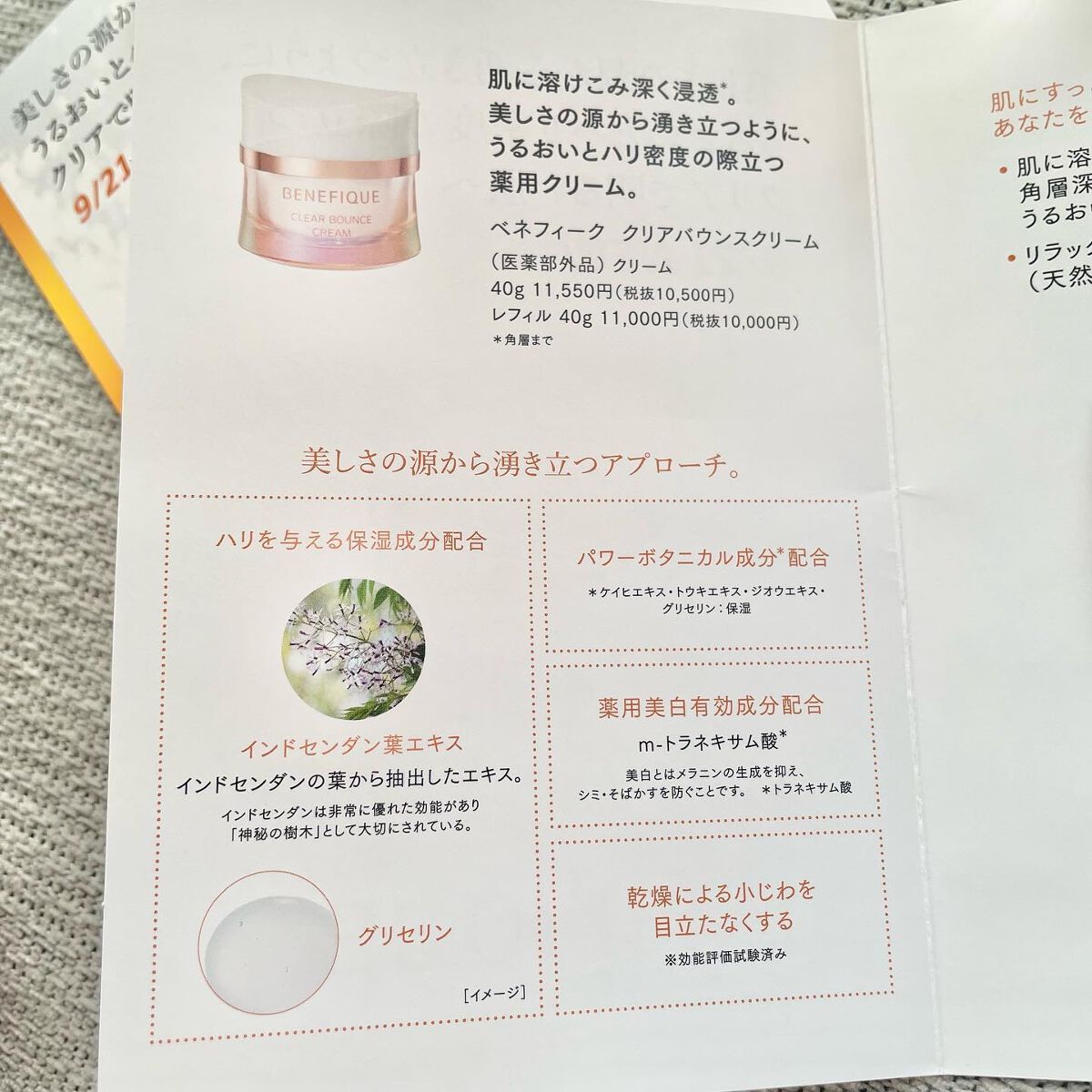 クリアバウンスクリーム /BENEFIQUE/フェイスクリームを使ったクチコミ(5枚目)