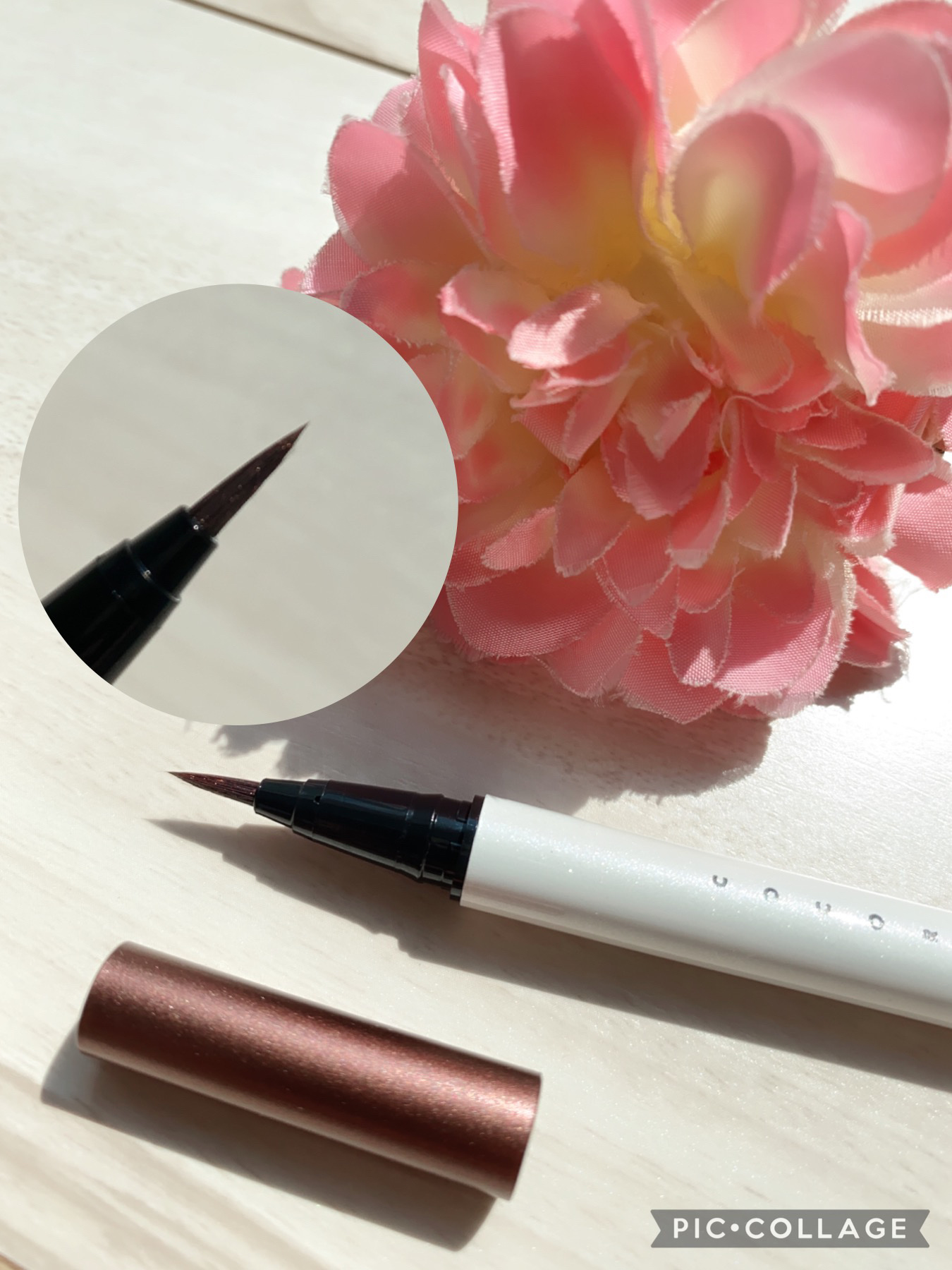 アイデザインライナー BR ガーネットブラウン/COCOROIKI/リキッドアイライナーを使ったクチコミ（2枚目）