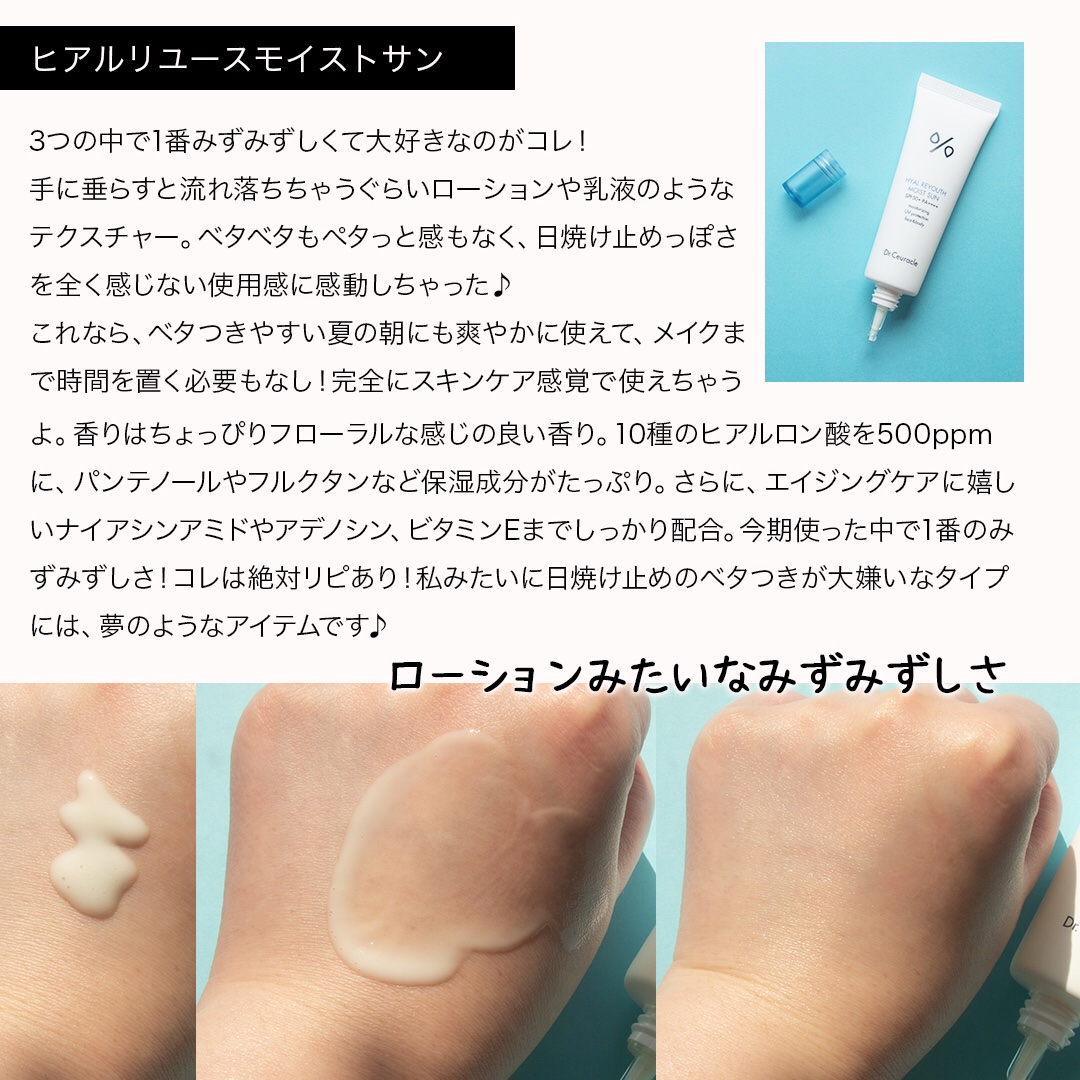 ヒアルリユースモイストサン/Dr.Ceuracle/日焼け止めローションを使ったクチコミ（3枚目）