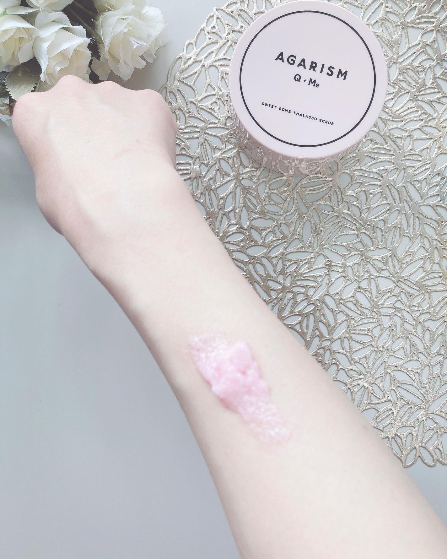 Q+Me スウィート ボム タラソ スクラブ/AGARISM/バスト・ヒップケアを使ったクチコミ(4枚目)