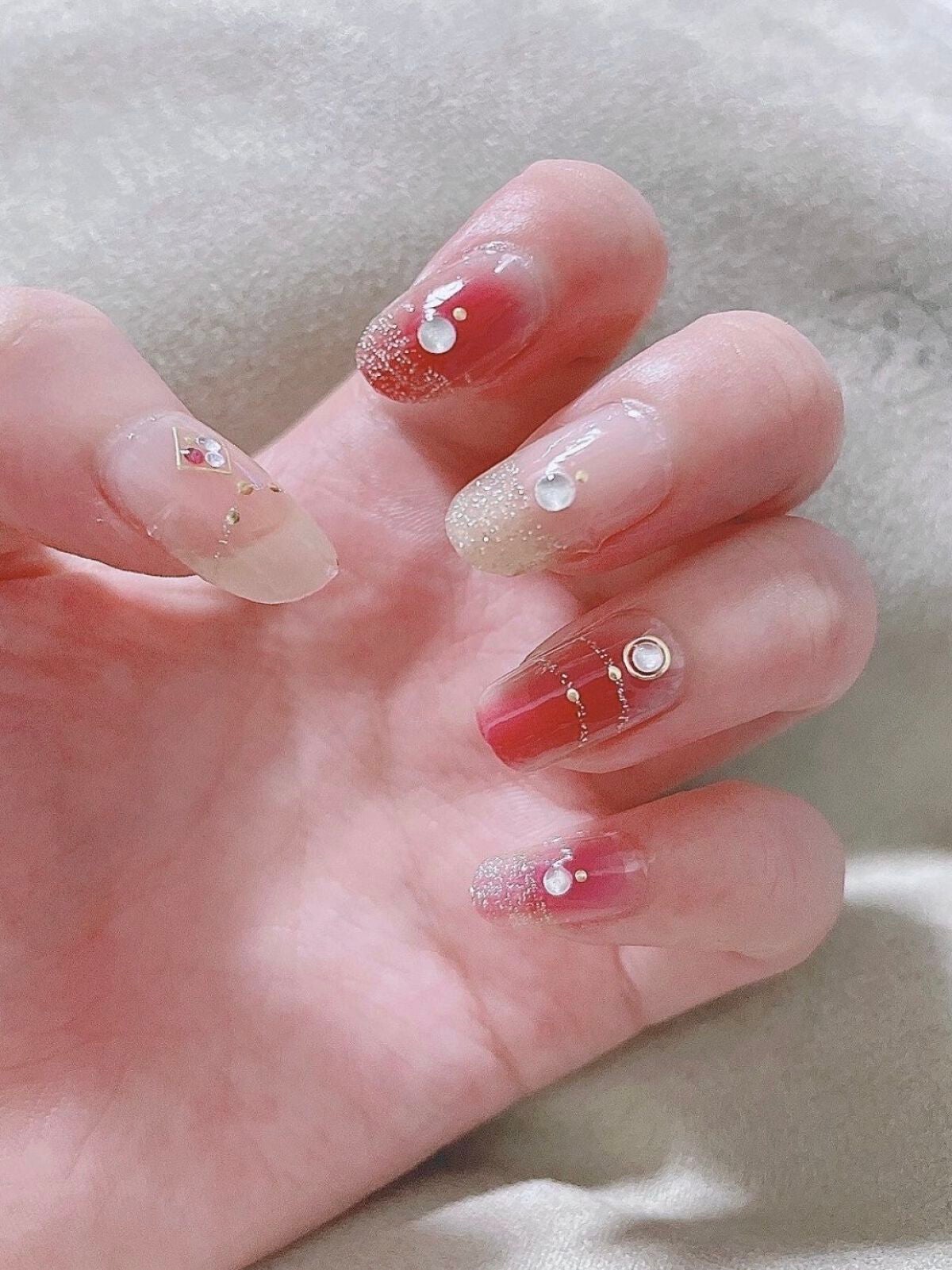 ネイルシール/Qoo10/ネイルシールを使ったクチコミ(1枚目)