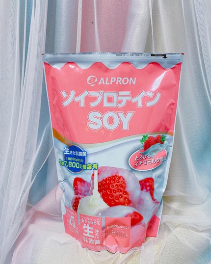 ソイプロテインいちごミルク風味/ALPRON/ソイプロテインを使ったクチコミ(4枚目)