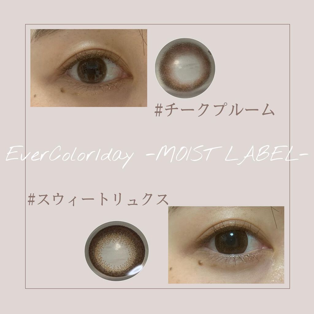 エバーカラーワンデー モイストレーベル チークプルーム/エバーカラー/ワンデー（１DAY）カラコンを使ったクチコミ（1枚目）