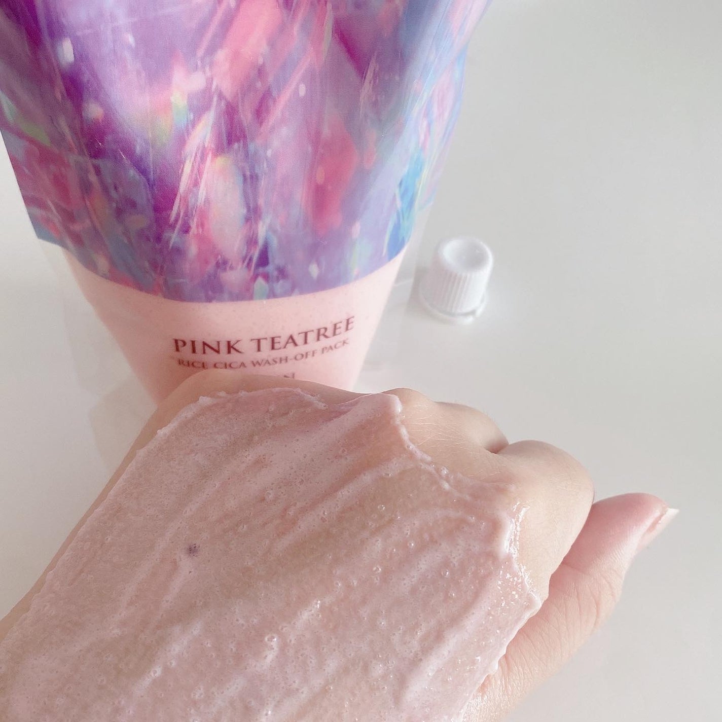 ピンクティーツリーライスシカウォッシュオフパック/APLIN/洗い流すパック・マスクを使ったクチコミ(4枚目)