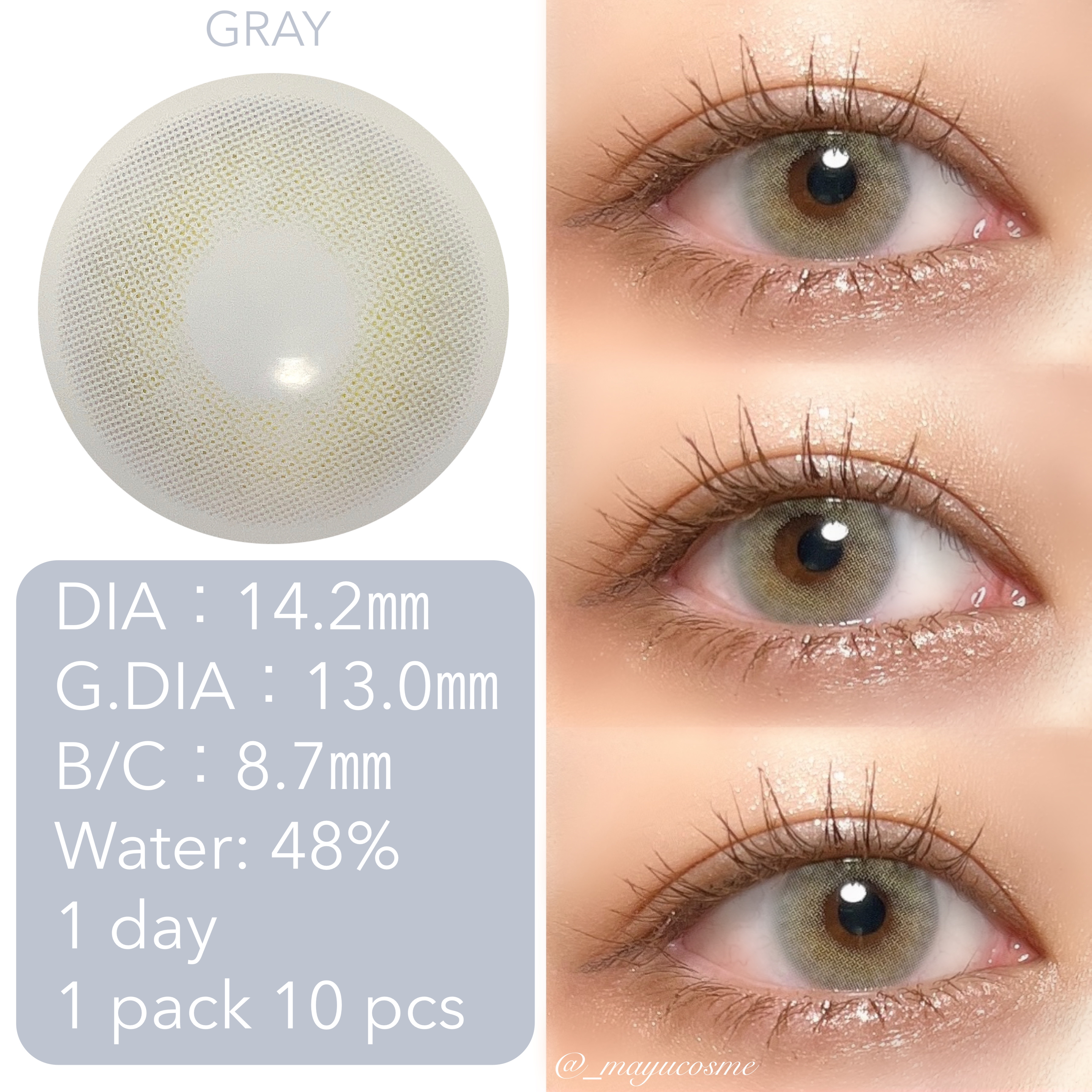 オーシャンベルベット 1day/OLENS/カラーコンタクトレンズを使ったクチコミ（3枚目）