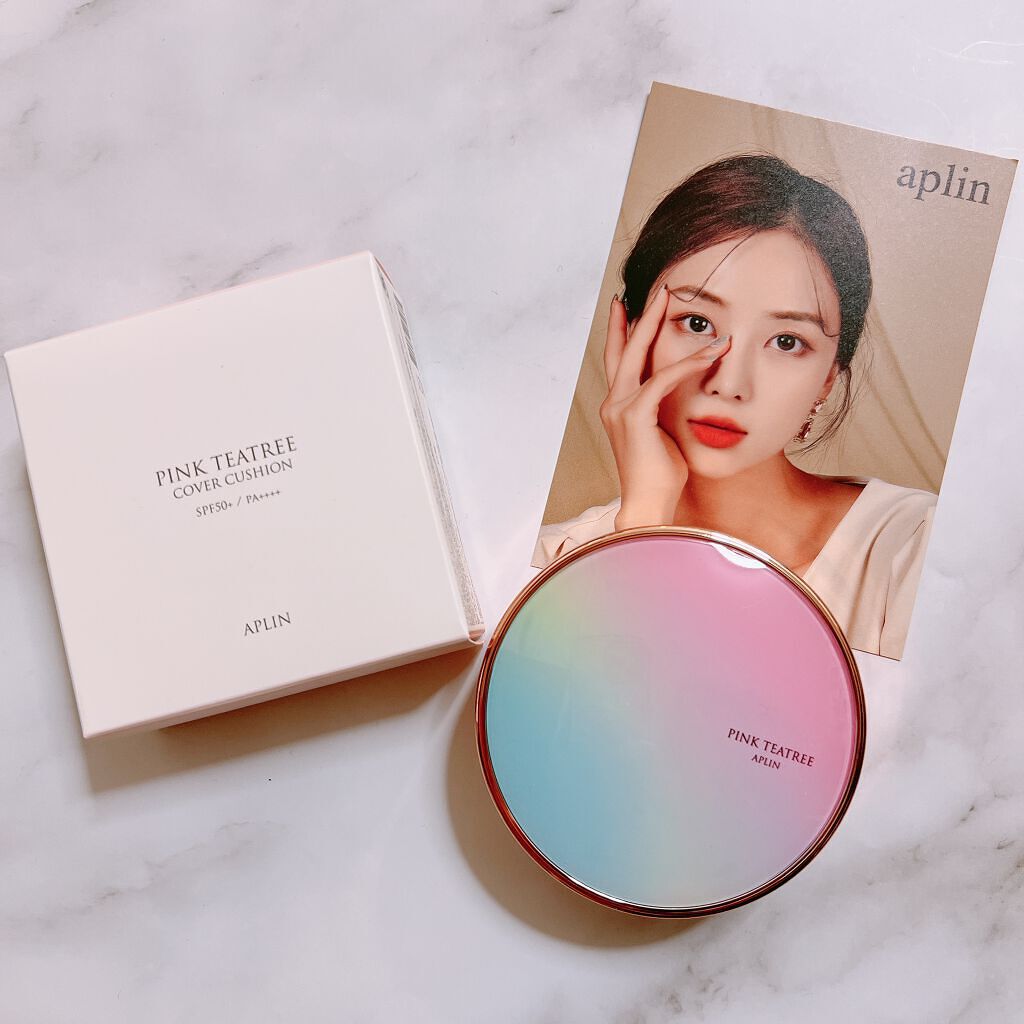 ピンクティーツリーカバークッション/APLIN/クッションファンデーションを使ったクチコミ（1枚目）