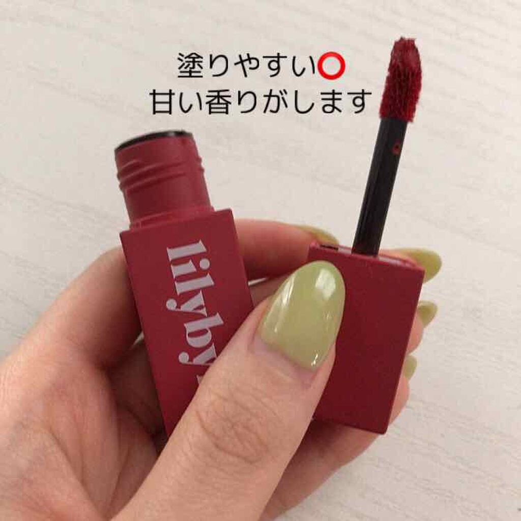 ブラッディライアー コーティングティント/lilybyred/リップティントを使ったクチコミ(2枚目)