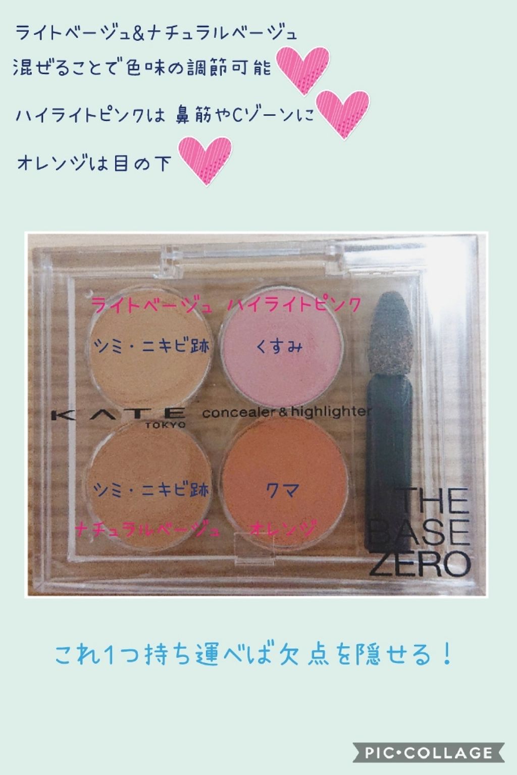 レタッチペイントパレット/KATE/パレットコンシーラーを使ったクチコミ（2枚目）