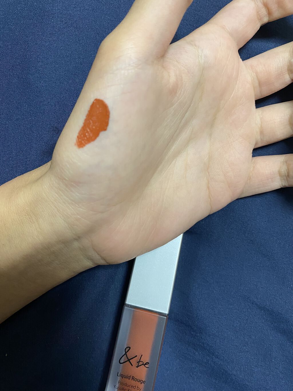&be リキッドルージュ マンダリンオレンジ/＆be/口紅を使ったクチコミ（2枚目）