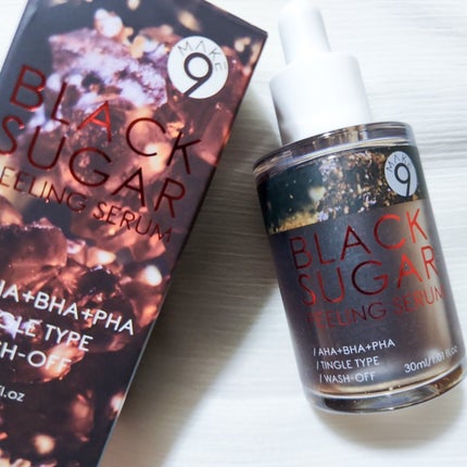 ブラックシュガーピーリングセラム/MAKE9/美容液を使ったクチコミ(4枚目)