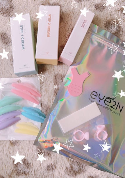 EYE2IN 低刺激 セルフプロ用 まつげパーマ 3種 セット/Qoo10/その他キットセットを使ったクチコミ(1枚目)