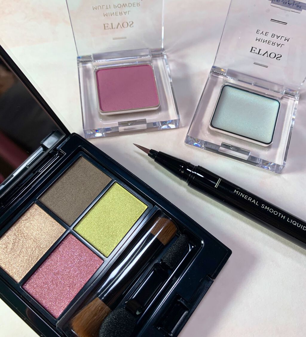 ミネラルスムースリキッドアイライナー ピンクグレージュ/エトヴォス/リキッドアイライナーを使ったクチコミ（1枚目）