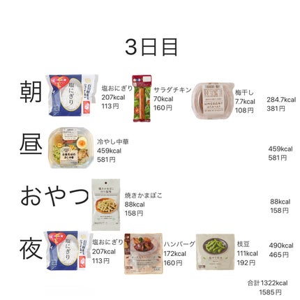 na_fu【フォロバ100】 on LIPS 「私なりに1週間のコンビニダイエットメニューを考えてみました。ぜ..」(5枚目)