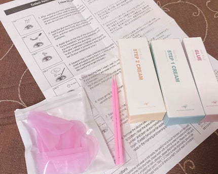 EYE2IN 低刺激 セルフプロ用 まつげパーマ 3種 セット/Qoo10/その他キットセットを使ったクチコミ(2枚目)