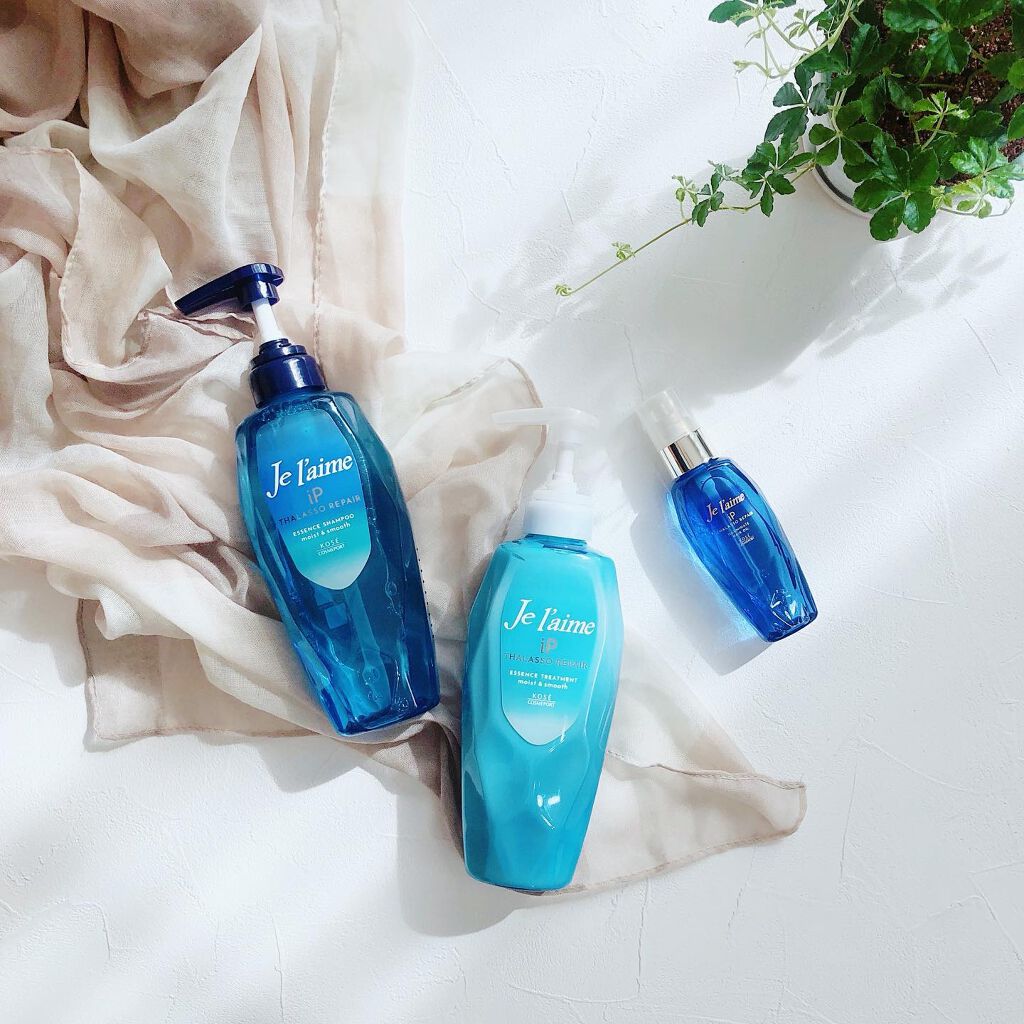 iP タラソリペア 補修美容液 シャンプー/トリートメント (モイスト＆スムース)/Je l'aime/市販シャンプーを使ったクチコミ（1枚目）