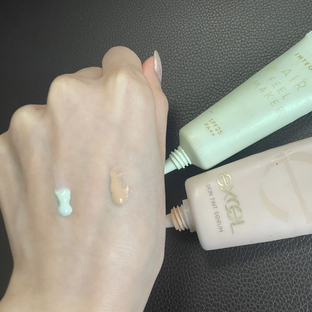 スキンティントセラム/excel/リキッドファンデーションを使ったクチコミ（2枚目）