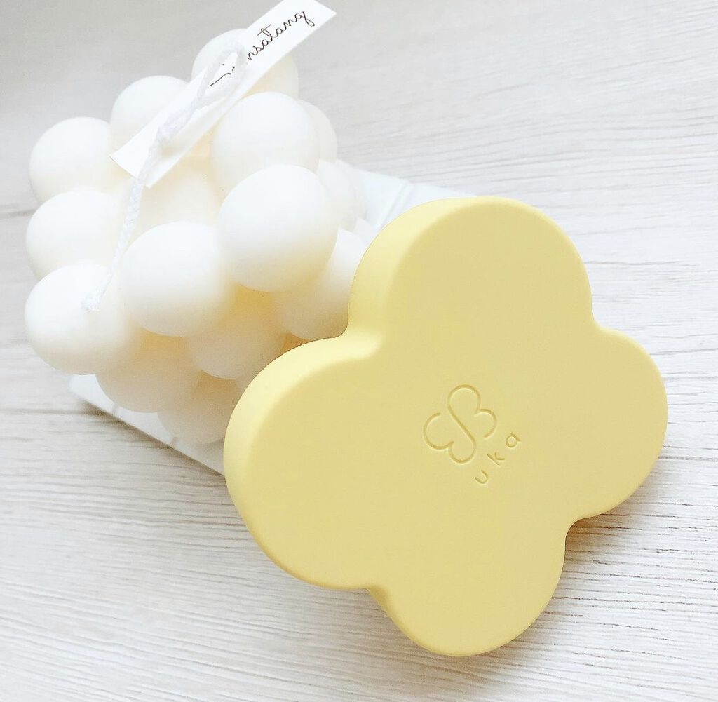 uka scalp brush kenzan medium uka store gentei shibuya yellow/uka/スカルプブラシを使ったクチコミ（2枚目）