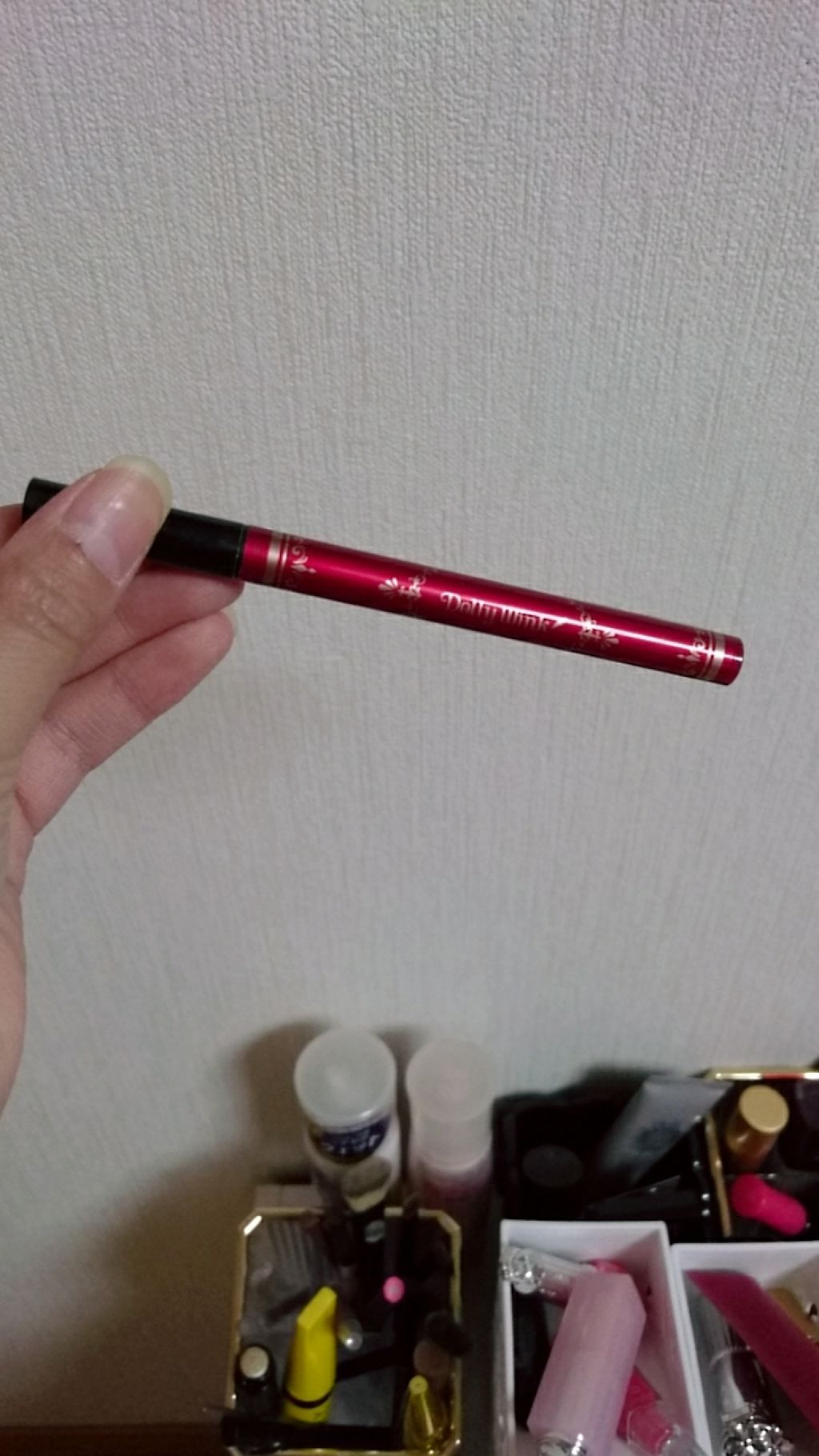 リキッドアイライナー ウォータープルーフ スーパーブラック/ドーリーウインク/リキッドアイライナーを使ったクチコミ(1枚目)