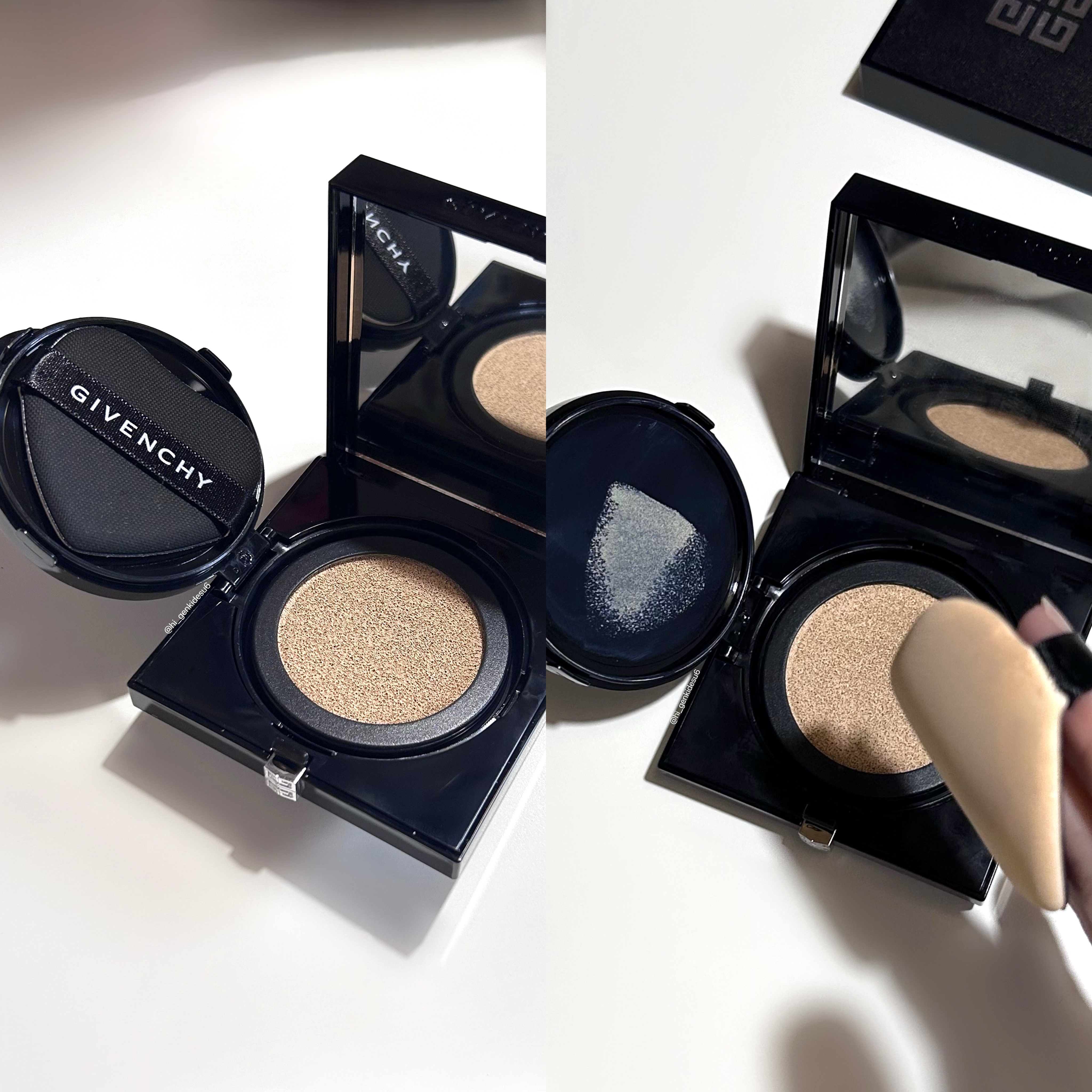 プリズム・リーブル・スキンケアリング・グロウ・クッション/GIVENCHY/クッションファンデーションを使ったクチコミ（3枚目）