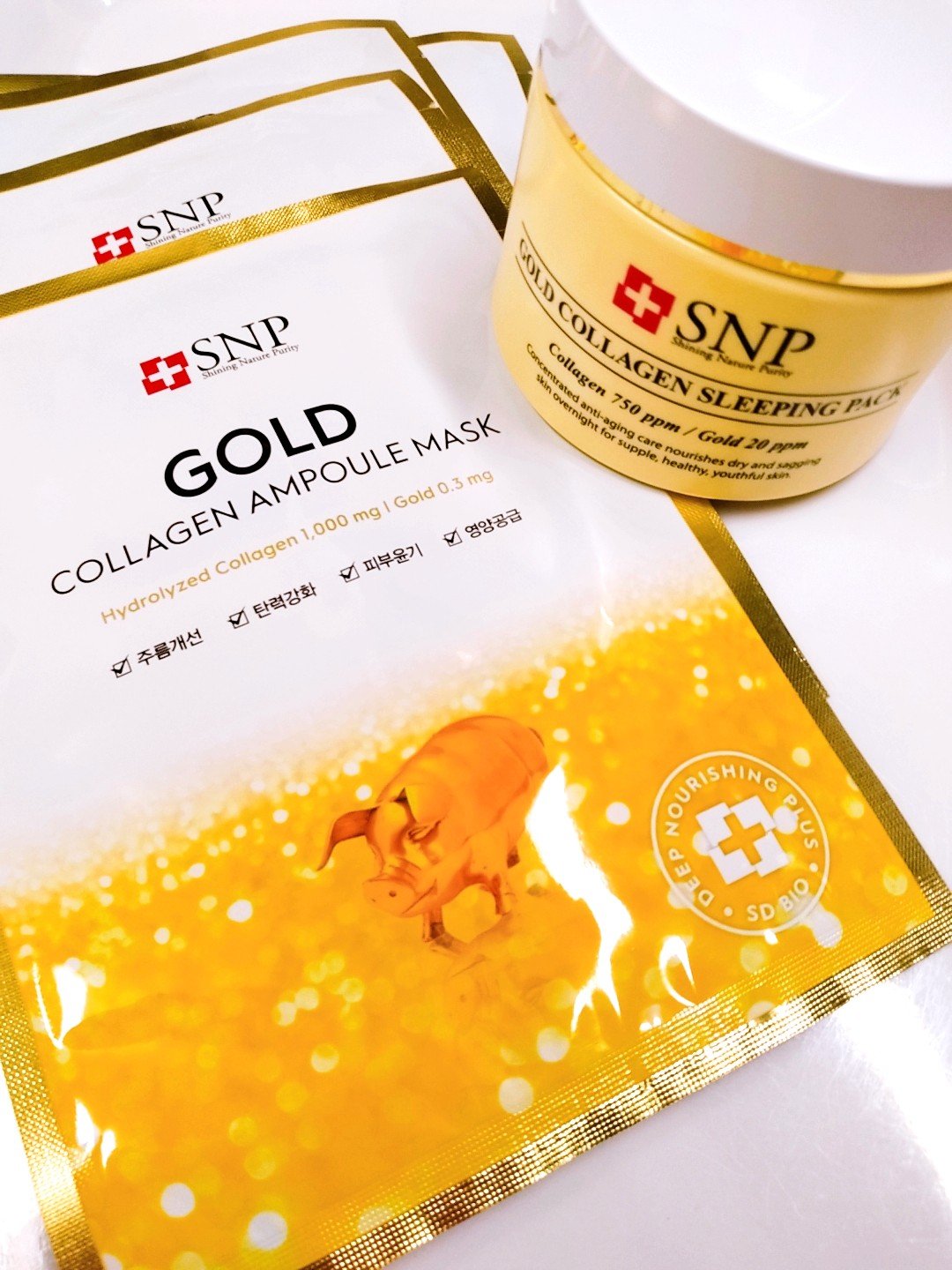 SNP ゴールド コラーゲン スリーピング パック/SNP/シートマスク・パックを使ったクチコミ（1枚目）