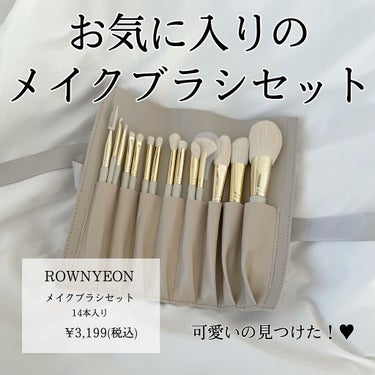 ROWNYEON 緑姫シリーズ メイクブラシ１３本セット 化粧ポーチ付き/Rownyeon/メイクブラシを使ったクチコミ（1枚目）