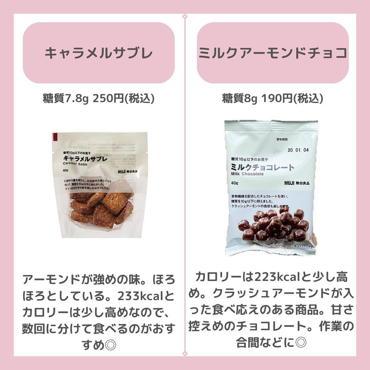 ちゃも on LIPS 「こんにちはちゃもです🐱今回は、無印良品で買えるダイエットお菓子..」(4枚目)