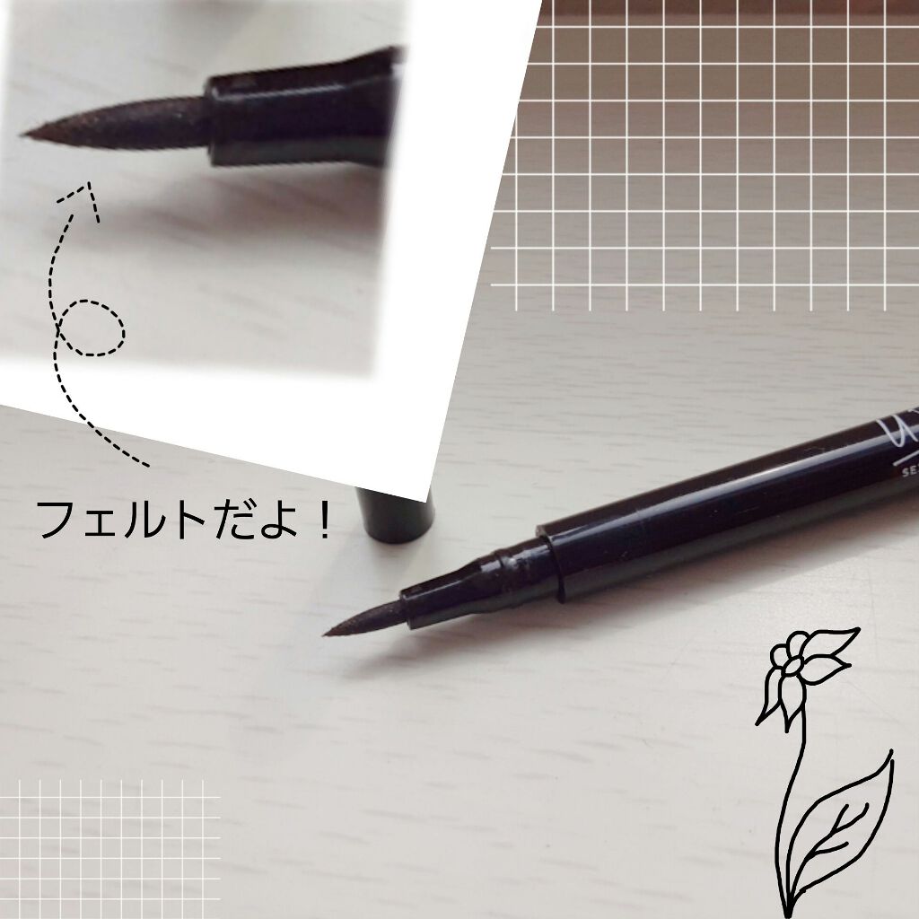 UR GLAM LIQUID EYELINER/U R GLAM/リキッドアイライナーを使ったクチコミ(2枚目)